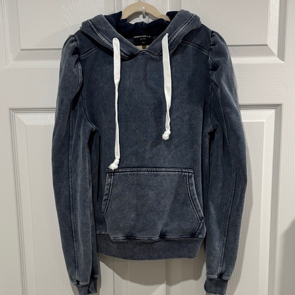 Generation Love Charcoal Hoodie with White Accents